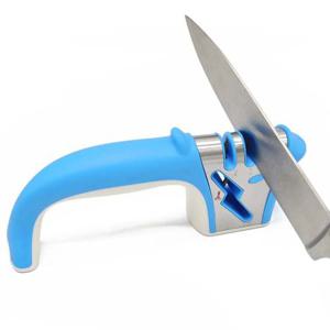 돌핀 4단계 가위 칼갈이 주방 칼연마 샤프너 블루