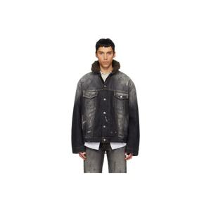 아크네 청자켓 블랙 페이딩 워싱 데님 재킷 261129M177003