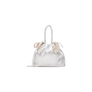 지미추 파우치 실버 미니 드로우스트링 핸드백 261528F045000