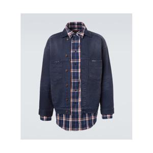 발렌시아가 체크 레이어 데님 재킷 P01130537