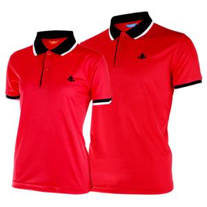 카시야 스컬 쿨론 요꼬배색 남여공용 골프 반팔티셔츠 레드 _V