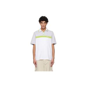 카사블랑카 폴로셔츠 그레이   화이트 코튼 폴로 셔츠 261195M212014