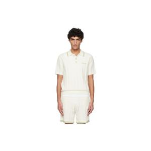 카사블랑카 폴로셔츠 오프 화이트 테니스 부클레 폴로 셔츠 261195M212003