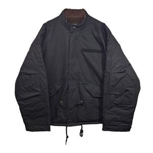 남자 기모 오버핏 사파리 집업 점퍼 AC-JUW-Q058-블랙