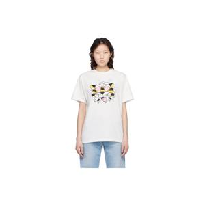 겐조 티셔츠 오프 화이트 겐조 파리 겐조 와일드 타이거 루즈 티셔츠 261387F110000