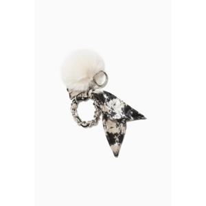 [루즈앤라운지]리본 스카프 퍼 참RA2F9AZZ012WBG