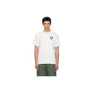 겐조 티셔츠 화이트 겐조 파리 루나 뉴 이어 자수 티셔츠 261387M213006