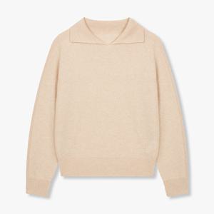 캐시미어 오픈 카라 니트 풀오버 (7124450500)