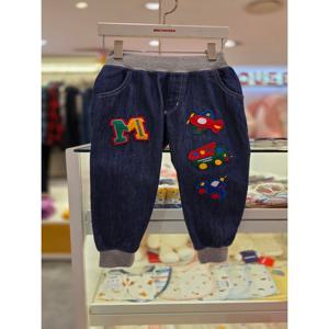 [미키하우스10] 11R103203 MH 베어 자동차 패치 조거 바지 청바지