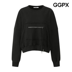 GGPX  지퍼 포켓 디테일 맨투맨 티셔츠 GQ1TS016F