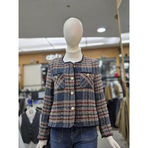 ab.f.z 세이브존05 수술 노카라 체크 모혼방 트위드 재킷2 fz4hj20-2