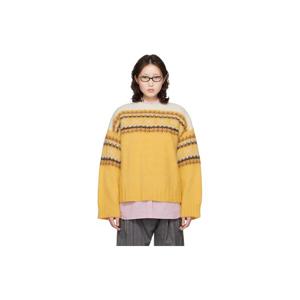 가니 티셔츠 옐로우 자카드 스웨터 261144F096008