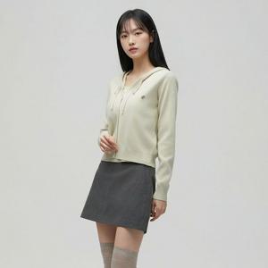 [랩]단가라 레이어드 후드가디건 니트(AS1KH164)