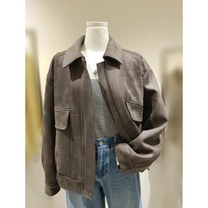 [비지트인뉴욕]스웨이드 집업 자켓 VC2LE72