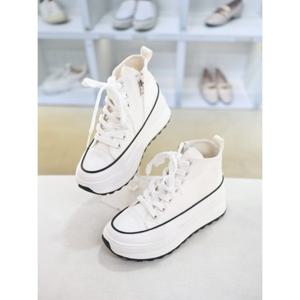 [코디엘루]카즈 하이탑 캔버스 여성 스니커즈 6cm CDSP501138-2