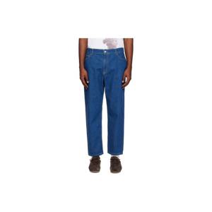 Maison Kitsune 청바지 블루 테이퍼드 핏 데님 진 261389M186001