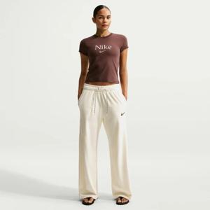 나이키바지 NQK IQ0681-113 스포츠웨어 여성용 하이웨이스트 와이드 레그 벨벳 팬츠