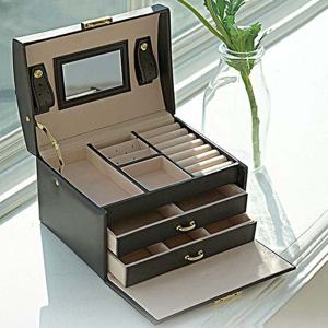 악어 가죽 3단 귀걸이 목걸이 반지 악세사리 보관함