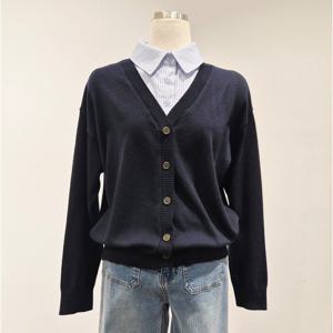 [비지트인뉴욕]카라 레이어드 니트가디건 VC3LS24