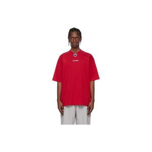 베트멍 티셔츠 레드 코튼 티셔츠 261669M213019