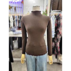 밸리걸 세이브존01 물결라인 슬림 반목  긴팔 이너 니트 823241-1