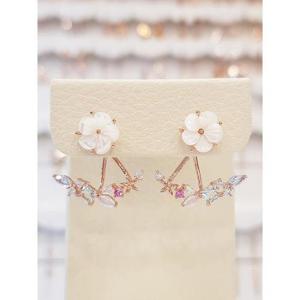 볼라레 세이브존01 다이어시티 컬러 큐빅 투웨이 은침 귀걸이 spe807