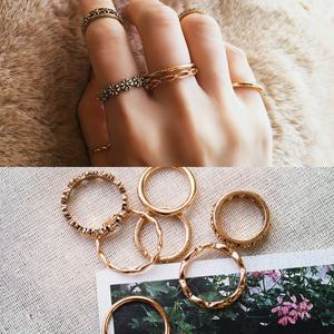 [폭스타일] [7개 1세트] 엔틱 플라워 반지