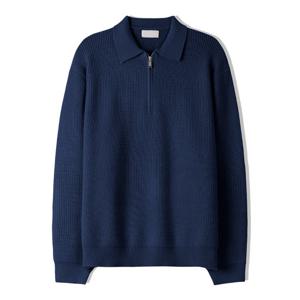 남자 프리미엄 모달 하찌 반집업 카라 니트 SG-KN-Q032-네이비