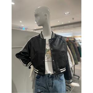 르니앤맥코이 소매 삼선 테잎 페이크 가죽 자켓 (MN04JK011HJY)