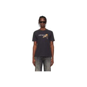 오프화이트 티셔츠 블랙 큐피드 애로우 슬림 티셔츠 252607M213039