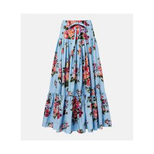 돌체앤가바나 플로럴 코튼 포플린 맥시 스커트 P01123007