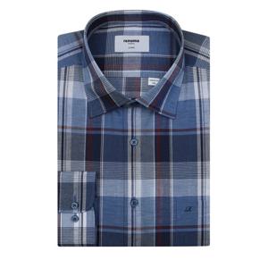 레노마셔츠 린넨 혼방 멀티 빅 체크 일반핏 긴소매 (RQSSG0043NY)