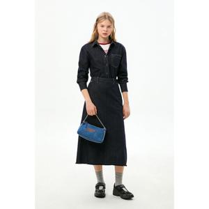 타미데님 여성 하이 맥시 데님 스커트 T32G0NFS01TWL1