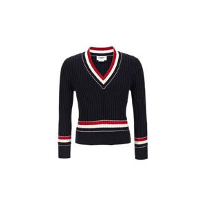 Thom Browne RWB 인타르시아 니트 V넥 스웨터 MKA581AY3014 415 TP973558714