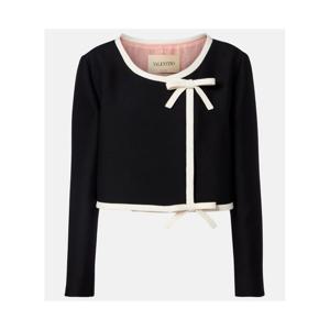 발렌티노 Crepe Couture 리본 디테일 크롭 재킷 P01107841