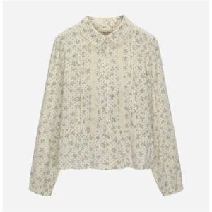 써스데이아일랜드 플라워패턴 페플럼 블라우스 T256MBL164W 352930