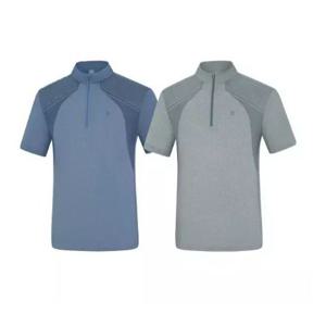 [콜핑]LD18 남성 여름 아이스본 멜란지 집업반팔티셔츠 KWT4954M