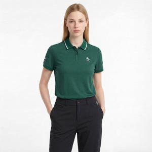 [먼싱웨어] 여성 에센셜 카라 티셔츠 딥그린 MR122PTS35