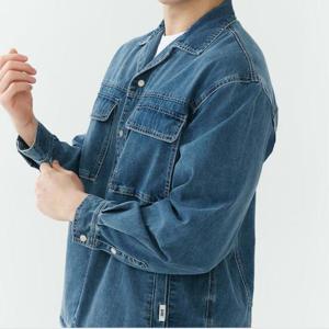 잠뱅이 HC09 남성 난스판 인디고 오픈 카라 데님자켓 AQ1DDJ105 MB