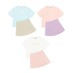 [내셔널지오그래픽키즈]K232GPB910 여아 반팔/스커트 SET 3종택1