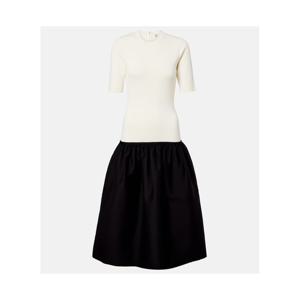 토템 울 실크 트리밍 드레스 P01136657