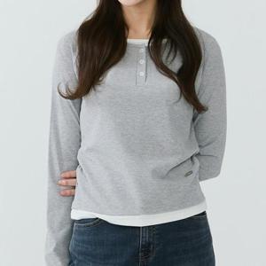 잠뱅이 동백01 여성 헨리넥 레이어드 골지 AQ1WTL256