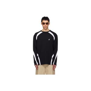 모스키노 티셔츠 블랙 자수 아카이브 구스 티셔츠 261720M213028