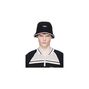 카사블랑카 버킷햇 블랙 워프 로고 크로셰 버킷햇 261195M140006