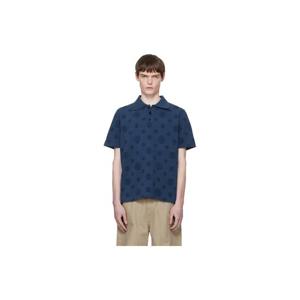 카사블랑카 폴로셔츠 네이비 아플리케 모노그램 폴로 셔츠 261195M212010