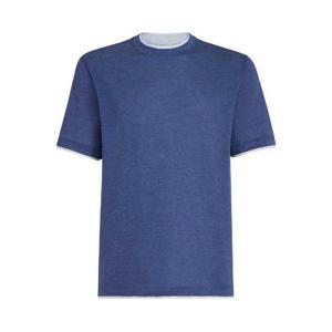 26SS 브루넬로 쿠치넬리 Faux Layering 크루넥 T 셔츠 MR8337427CTA27 TP572013659