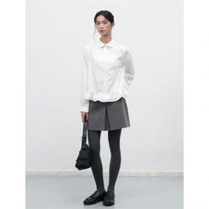 제너럴아이디어 라운드 카라 프릴 블라우스 [WHITE] WBE3L03513 383395