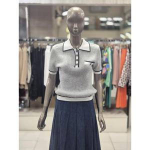 제시뉴욕 세이브존04 라인 배색 포인트 카라 니트 JE35NSKO5830A