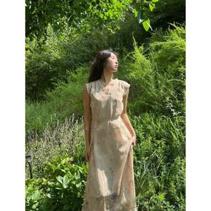 [듀엘]플라워 프린트 쉬폰 원피스(D253MSE007)