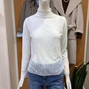 클리지 DP01 시스루 폴라 레이스 티셔츠 CQ3WTS10